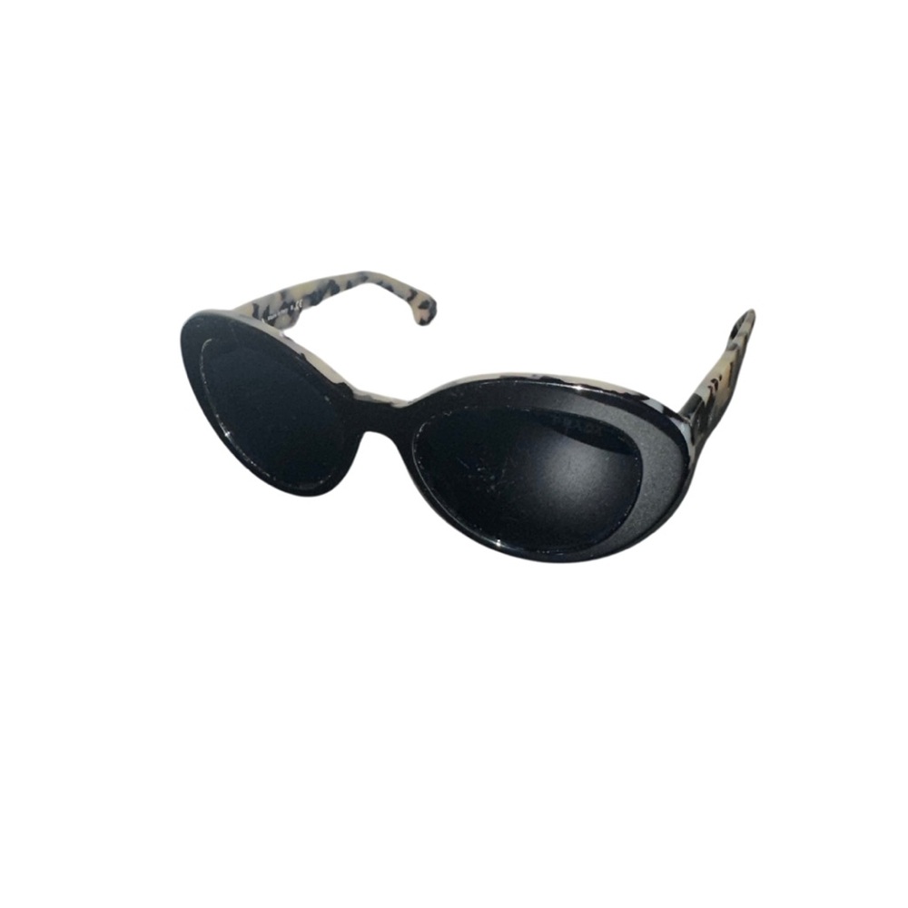 (SOLD) Prada - Black and Ivory Havana SPR 15Q Cat Eye Sunglasses